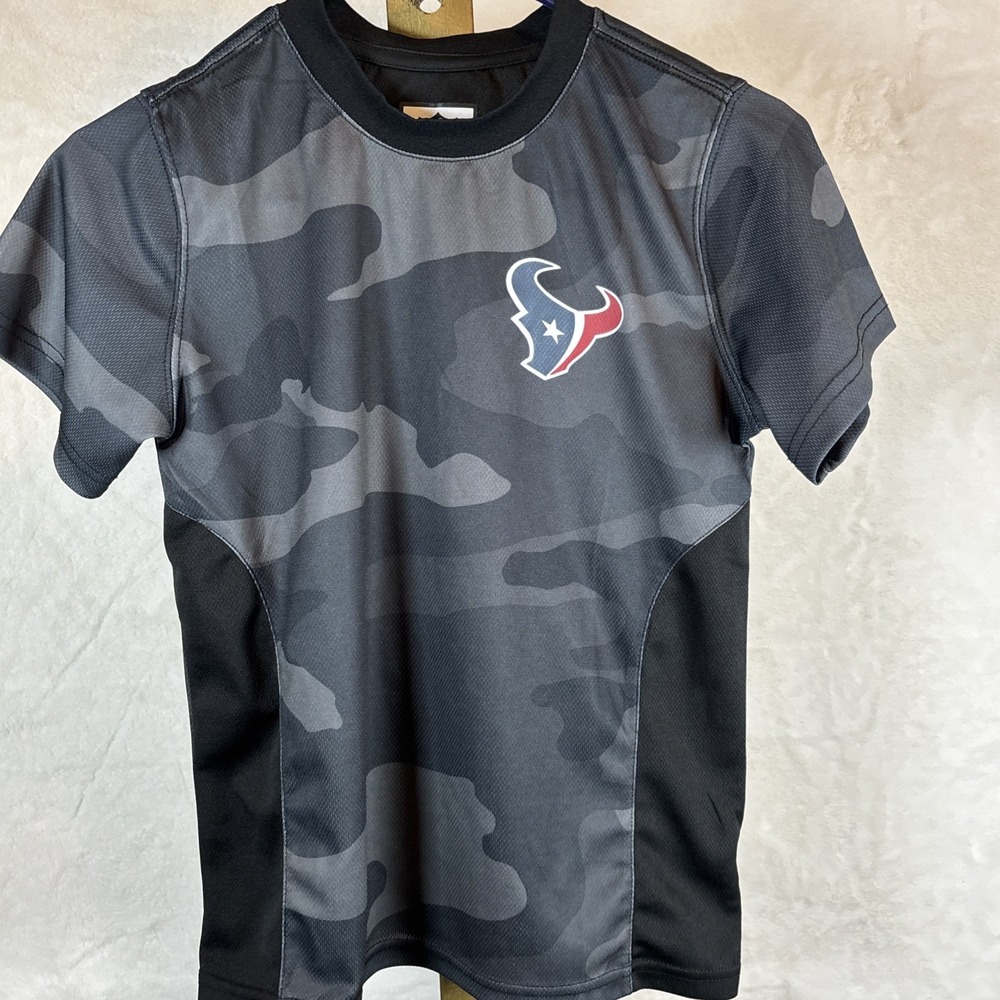 Houston Texans NFL Football  Apparel T-Shirt Dri-fit‎ Camo Youth Med 10/12